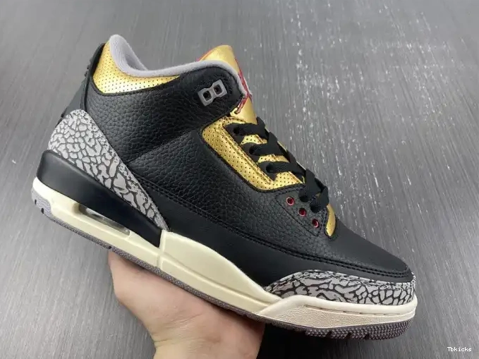 Rep TBK Air Black WMNS Jordan 3 Gold CK9246-067 0517